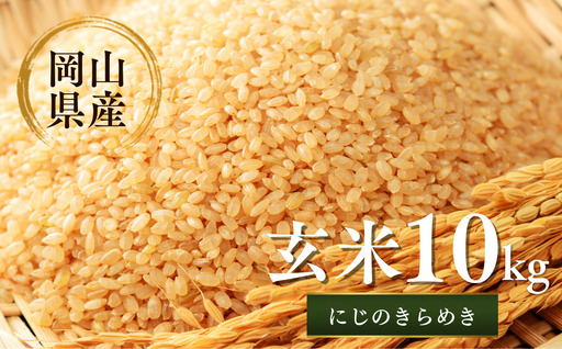 先行予約 令和8年産 新米 岡山県産米10kg(にじのきらめき)| 岡山県産米 10kg にじのきらめき お米 玄米 国産米 ごはん 米 人気品種 10キロ 産地直送 家庭用 お取り寄せ