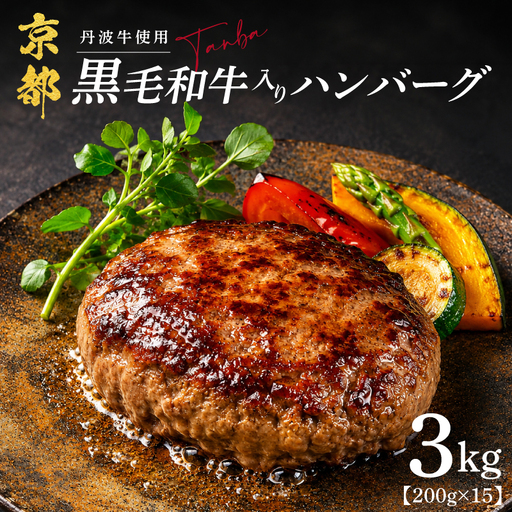黒毛和牛 ハンバーグ 15個（合計3.0kg） 【ハンバーグ】