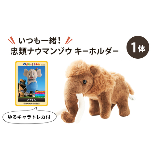 忠類ナウマンゾウキーホルダー 1個 トレカ付き 学芸員監修