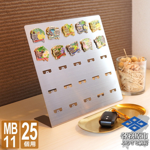 1355 ZEOOR 百名山 バッジ ディスプレイスタンド ステンレス 山 グッズ ピンバッジ 25個用 MB11-25