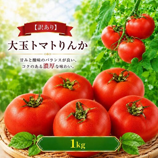 [訳あり][R8年12月順次発送]大玉トマトりんか 1kg | 岐阜県 北方町
