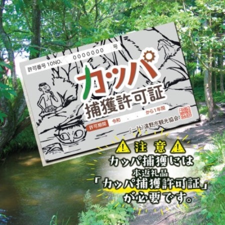 カッパ捕獲許可証 令和8年度版デザイン 岩手県 遠野市 観光協会【1744045】