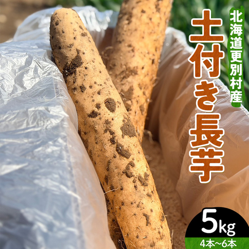 北海道更別村産 土付き長芋 5キロ 長いも ながいも ナガイモ 新鮮野菜 やさい 5kg