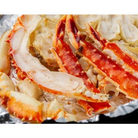 【訳あり】【数量限定】蒸し蟹・鍋用  生冷凍たらば蟹 ダキアーム半割  1kg×5袋 　カット済み【配送不可地域：離島】【1750912】