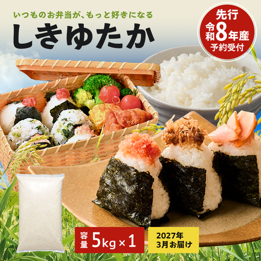 しきゆたか 令和8年産 白米 単一原料米 しきゆたか【5kg】【2027年3月発送】