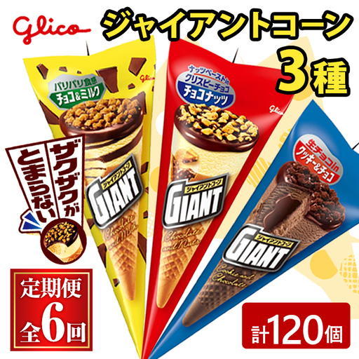 アイス ジャイアントコーン 3種 計120個 6ヶ月定期便 グリコ 【アイス】【ho1713】