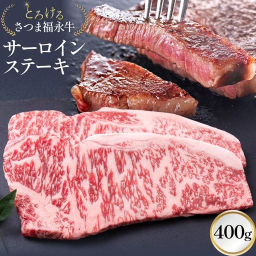 とろける さつま福永牛 サーロインステーキ 400g 有限会社共同食肉