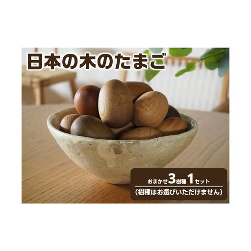 日本の木のたまご おまかせ3樹種1セット【UMEBACHI FURNITURE】