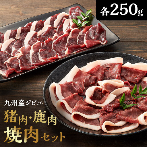 九州産ジビエ猪肉250ｇ・鹿肉焼肉250ｇセット