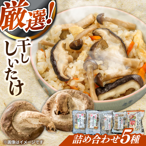 干ししいたけ 詰め合わせ5点セット!大分県産干し椎茸 椎茸 どんこ こうこ こうしん スライス 日田市 / 高木商店[AREX004]