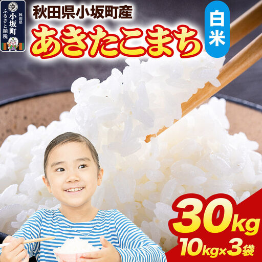 【白米】あきたこまち 30kg（10kg×3袋）令和7年産 精米 中村農園