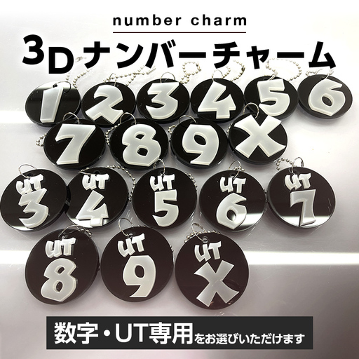 ナンバーチャーム  3Dナンバーチャーム 数字が選べる メール便（ポスト投函）  ナンバーチャーム