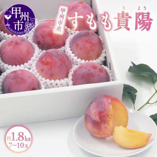 甲州市産 すもも『貴陽』約1.8kg（化粧箱大玉7～10玉）【2027年発送】（APX）B15-196　すもも フルーツ
