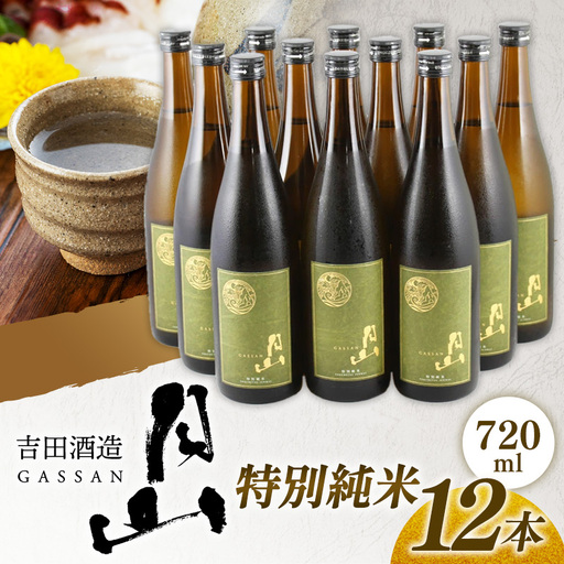 月山 特別純米酒 720ml×12本 ／ 純米酒 日本酒 地酒 吉田酒造 老舗 美味しい 食中酒 おすすめ 旨口 お酒 贈り物 ギフト ご自宅用 島根県 安来市【73-YF-48】