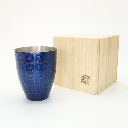 鎚起銅器 タンブラー クロコ・侘青(わびあお)