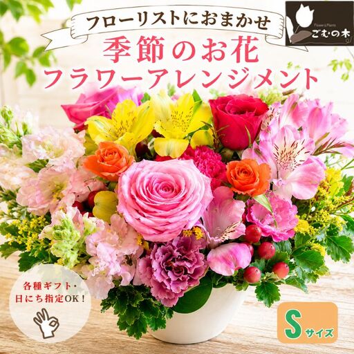 季節のお花のフラワーアレンジメント Sサイズ / ギフト 贈り物 神奈川県 No.808