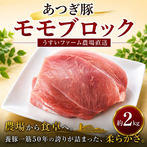 あつぎ豚 豚肉 モモブロック 約2kg かながわの名産100選 / 豚肉 ブランド豚 名産 神奈川県 特産品 No.873