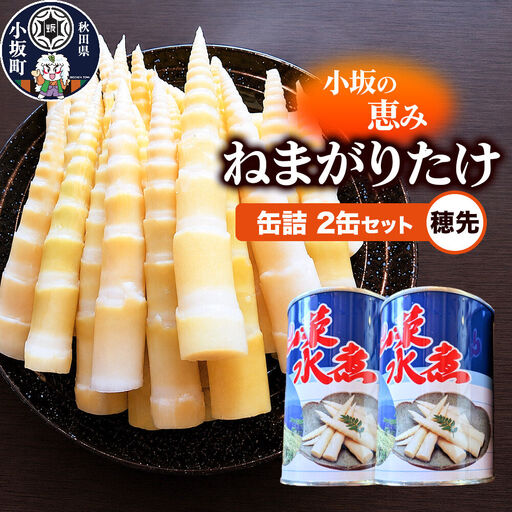 小坂の恵み ねまがりたけ 缶詰 2缶セット(穂先)