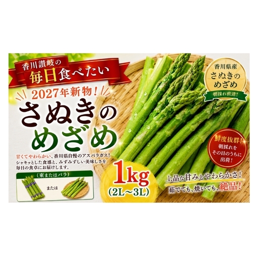 香川讃岐の毎日食べたい「2027年新物!さぬきのめざめ 1kg(2L〜3L)」