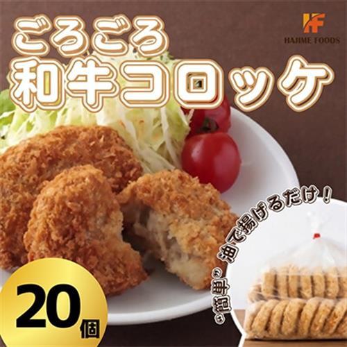 和牛ゴロゴロコロッケ(生タイプ)20個【配送不可地域：離島】【1741751】