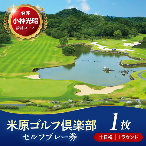 【土日祝】米原ゴルフ倶楽部 1R セルフプレー券（7～9月、1～3月昼食付） 1名様券 1枚