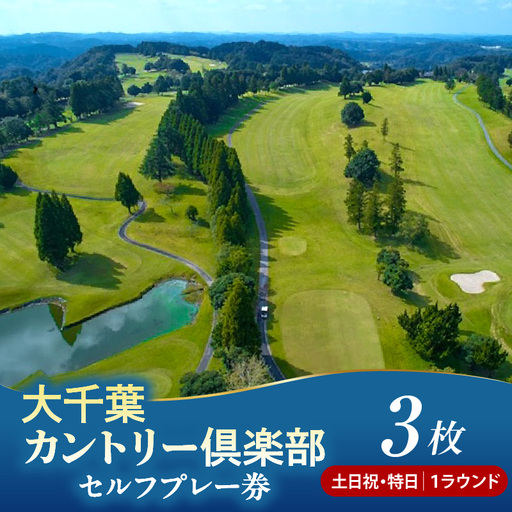 大千葉カントリー倶楽部 1R セルフプレー券【土日祝特日】3枚（1月~9月の期間内全日）