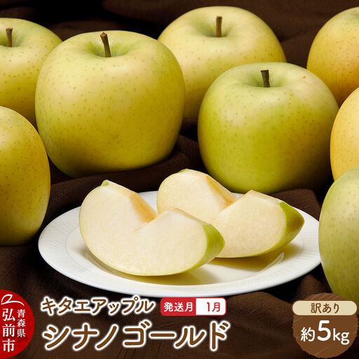 【27年1月発送】りんご シナノゴールド【訳あり】約5kg キタエアップル 青森県 弘前市