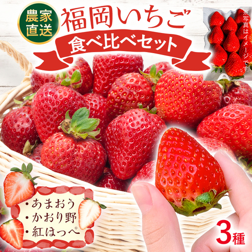 いちご   福岡いちご3種食べ比べセット あまおう かおり野 紅ほっぺ 【2027年2月より順次発送】 いちご  
