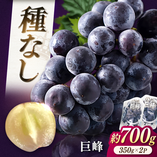 種無し巨峰 2パック(約700g) [AFAB116]