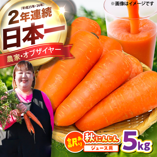 【先行予約】【2026年12月順次発送開始】ジュース用秋にんじん5kg (訳あり) にんじん BHCW018