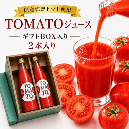 TOMATOジュース 2本入り ギフトBOX | テトテ農園