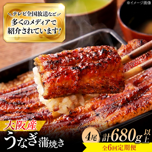 【6回定期便】 鰻 鰻の蒲焼 4尾 蒲焼 BLAL016