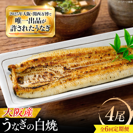 【6回定期便】 鰻 美陵鰻の白焼 4尾 白焼 BLAL036
