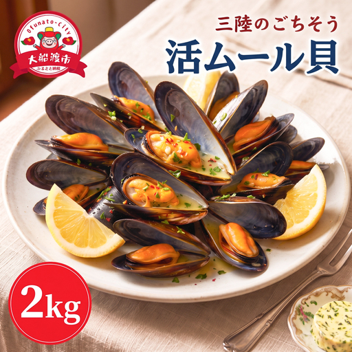 国産 活ムール貝 2kg 冷蔵 [6月〜10月発送予定]