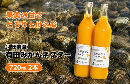 みかん ネクター 100％ ジュース / 温州みかん 有田みかん 果汁 無添加 柑橘 和歌山 7000円 720ml ※北海道・沖縄・離島への配送不可 //drink【ikd100-to720-2B】