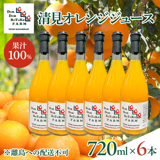 【先行予約】清見オレンジジュース 720ml×6本 ※離島への配送不可　※2027年5月上旬より順次発送予定 IKTAU019