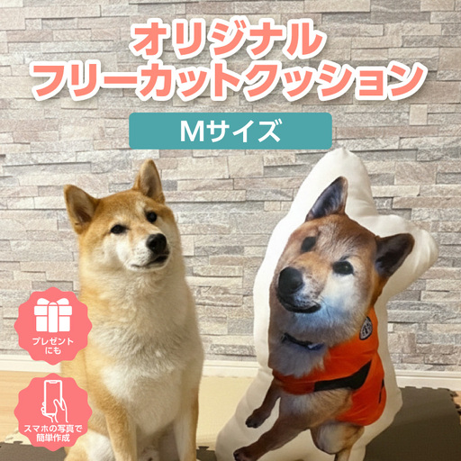 オリジナルフリーカットクッション両面プリントMサイズ(最大40cm)