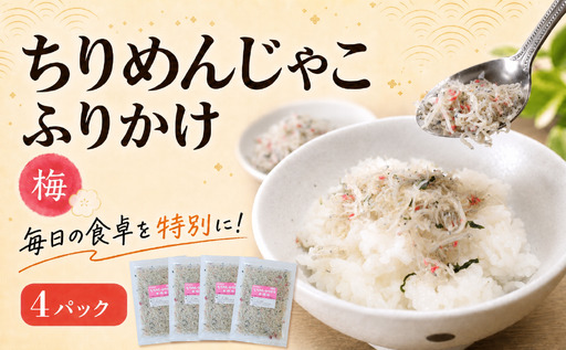 ちりめんじゃこ ふりかけ 梅 計400g 100g×4パック 南知多篠島産 大一商店 愛知県 南知多町