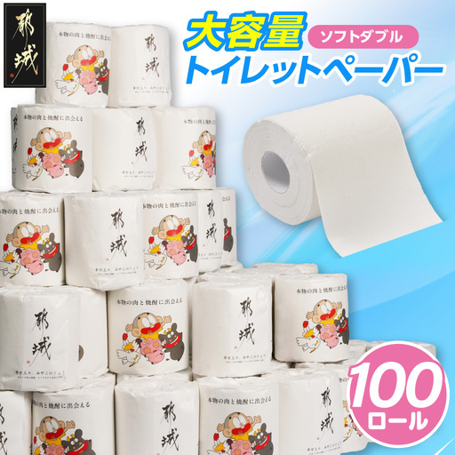 トイレットペーパー (ソフトダブル) 100ロール 〔12-I5-TP100〕_(都城市) 備蓄 個包装 無香料 日用品 消耗品 ストック