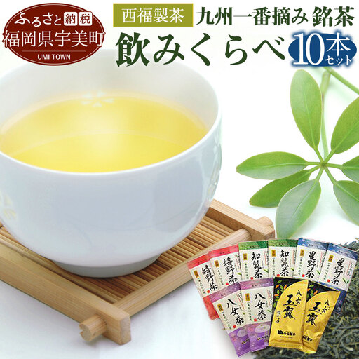 緑茶 飲み比べ 九州 一番摘み 銘茶 5種 各2本 お茶