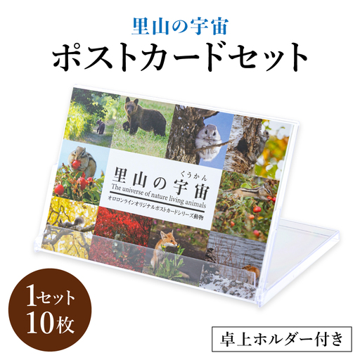 [野生塾 泊和幸]ポストカードセット 里山の宇宙(動物)