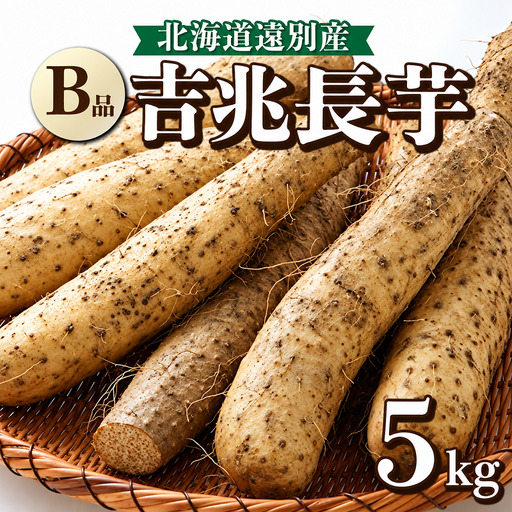 [2026年12月上旬より発送]遠別産 吉兆長芋(B品5kg)