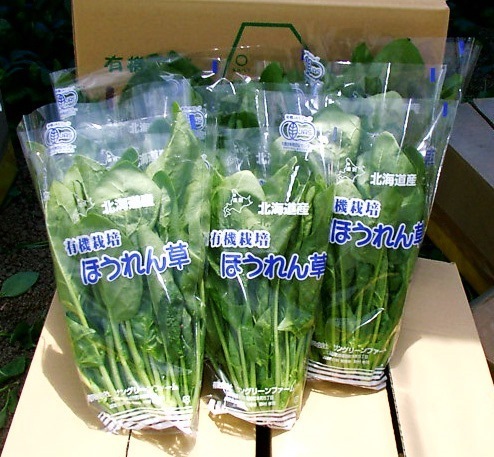 遠別産 有機ほうれん草(約150g×10束)