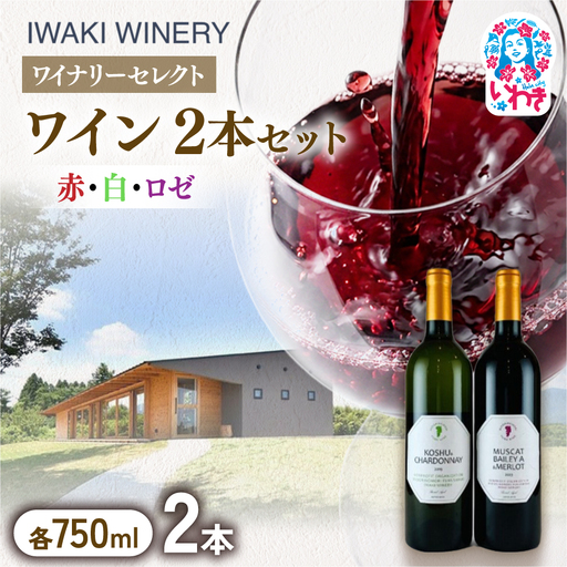ワイン 2本セット 各750ml | いわきワイナリー ワインセット