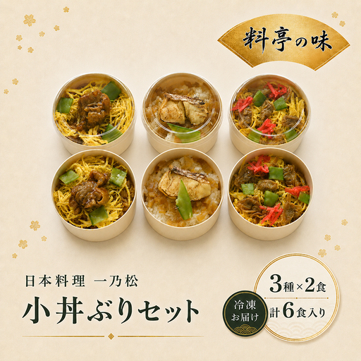 小丼ぶりセット 日本料理 一乃松(6食入) 冷凍
