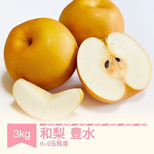 令和8年産 和梨 豊水 約3kg (6~9玉程度)  yi-naksx3000