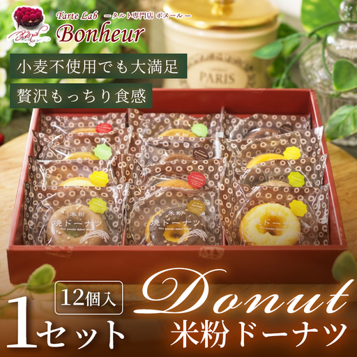 米粉ドーナツセット(12個入り) K351-008 米粉ドーナツ 国産米粉 焼き菓子 お菓子