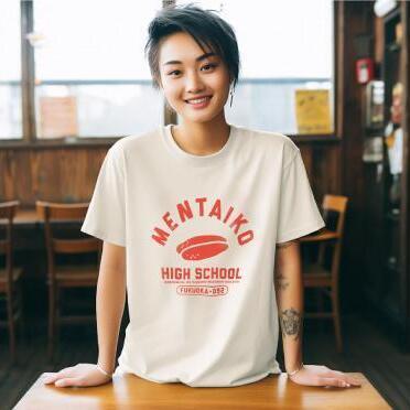MENTAIKO HIGH SCHOOL Tシャツ（めんたいこハイスクール）Lサイズ