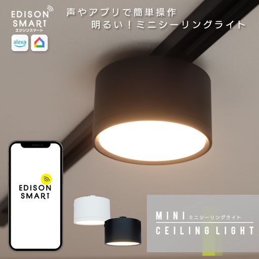 エジソンスマート ミニシーリングライト for ダクトレール 福岡市[ブラック]
