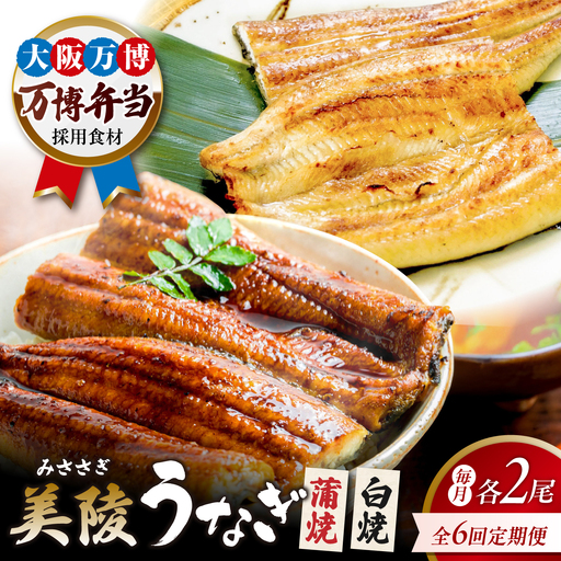 【全6回定期便】鰻 鰻の蒲焼2尾×白焼2尾 紅白セット / 美陵鰻 鰻 うなぎ ウナギ 蒲焼 蒲焼き かば焼き かばやき 白焼き 白焼 しろやき しらやき 特大 肉厚 うな重 うな丼 ひつまぶし 惣菜 おかず タレ 山椒 国産 土用 丑の日 ギフト/ 大阪府藤井寺市/Giverichホールディングス株式会社[BLAM035]